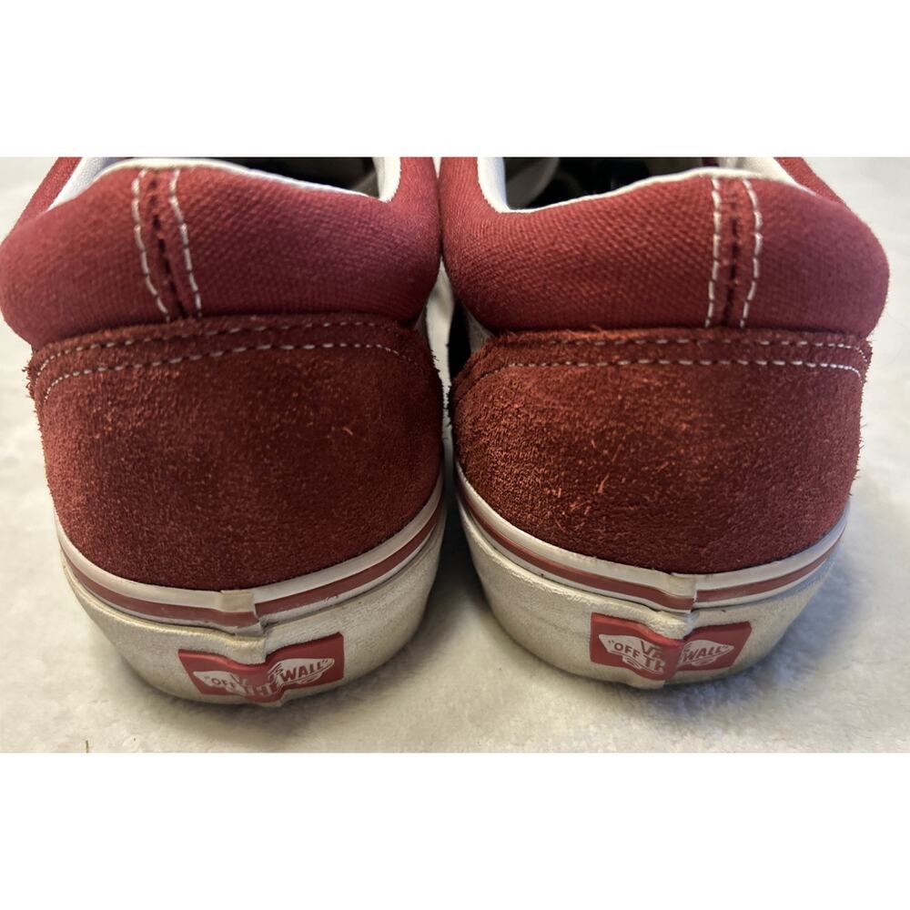 Vans Shoes Men’s Size 12 Red Low Skate Off The Wall Suede Canvas Gum Sole Sk8 - Picture 5 of 9